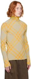 Burberry Yellow & Beige Check Turtleneck