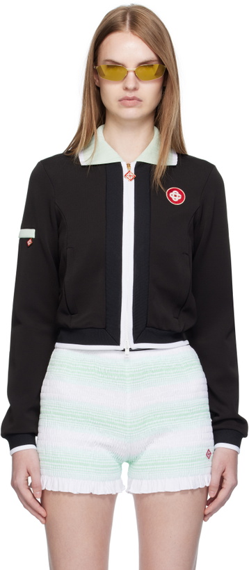 Photo: Casablanca Black Viscose Track Jacket