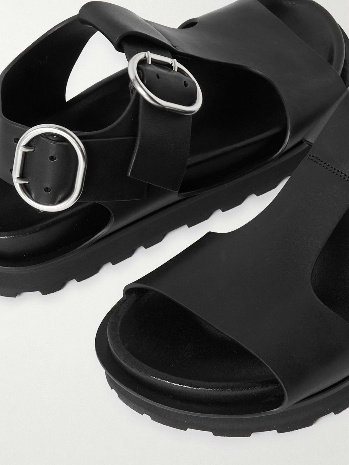 サンダル・ミュール Jil Sander Leather Sandal With Buckle 20102400_50040172_600.jpg