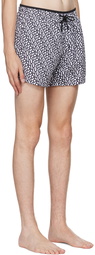 Hugo Black & White Quick-Dry Swim Shorts