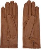 Dries Van Noten Tan Soft Leather Gloves