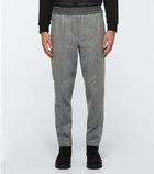 Moncler - Elasticated wool flannel pants