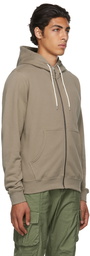 John Elliott Taupe Flash 2 Full-Zip Hoodie