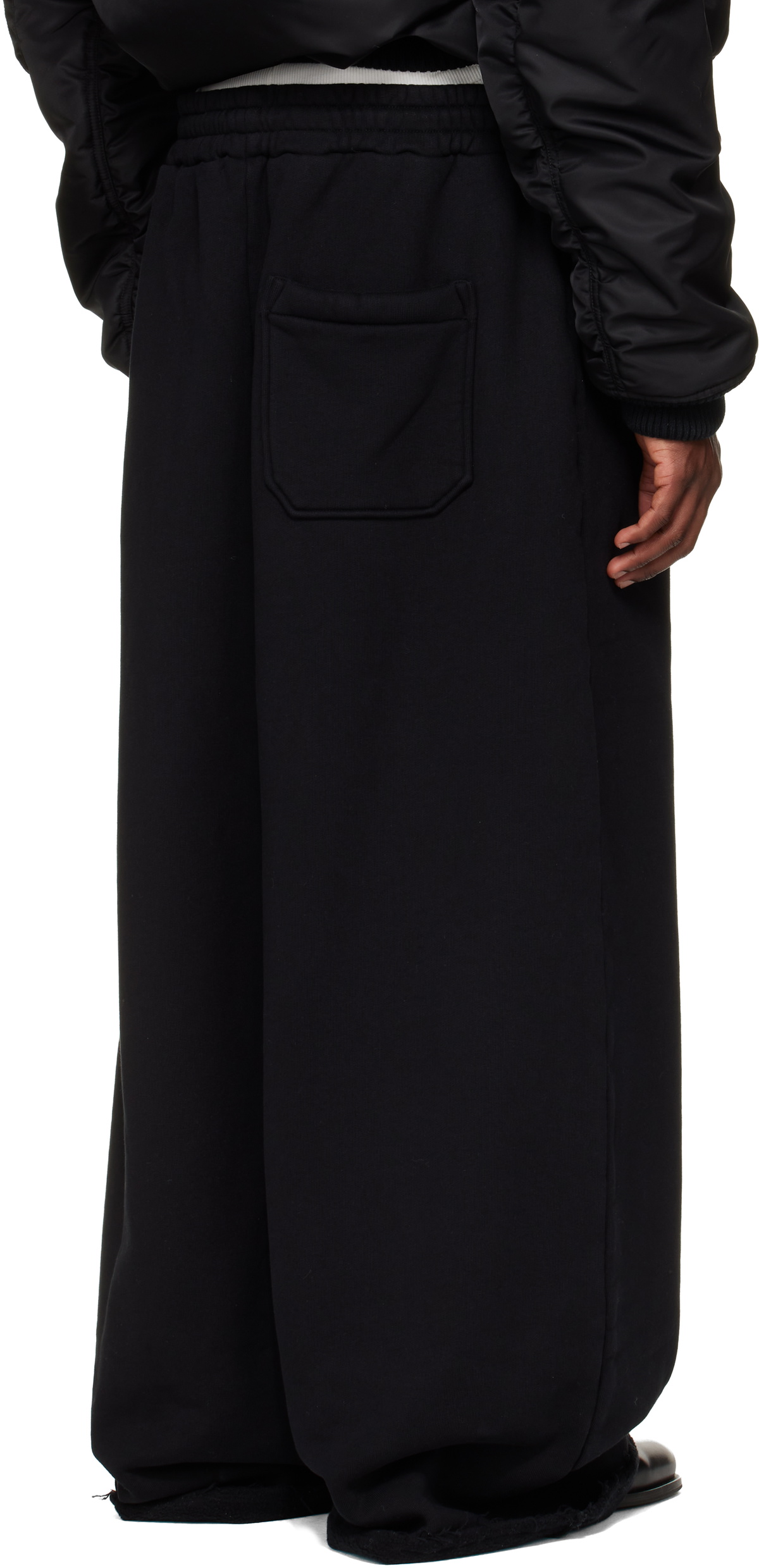 LU'U DAN SSENSE Exclusive Black Raw-Cut Bontan Lounge Pants