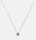 Suzanne Kalan One Of A Kind 18kt gold necklace with emerald and diamonds