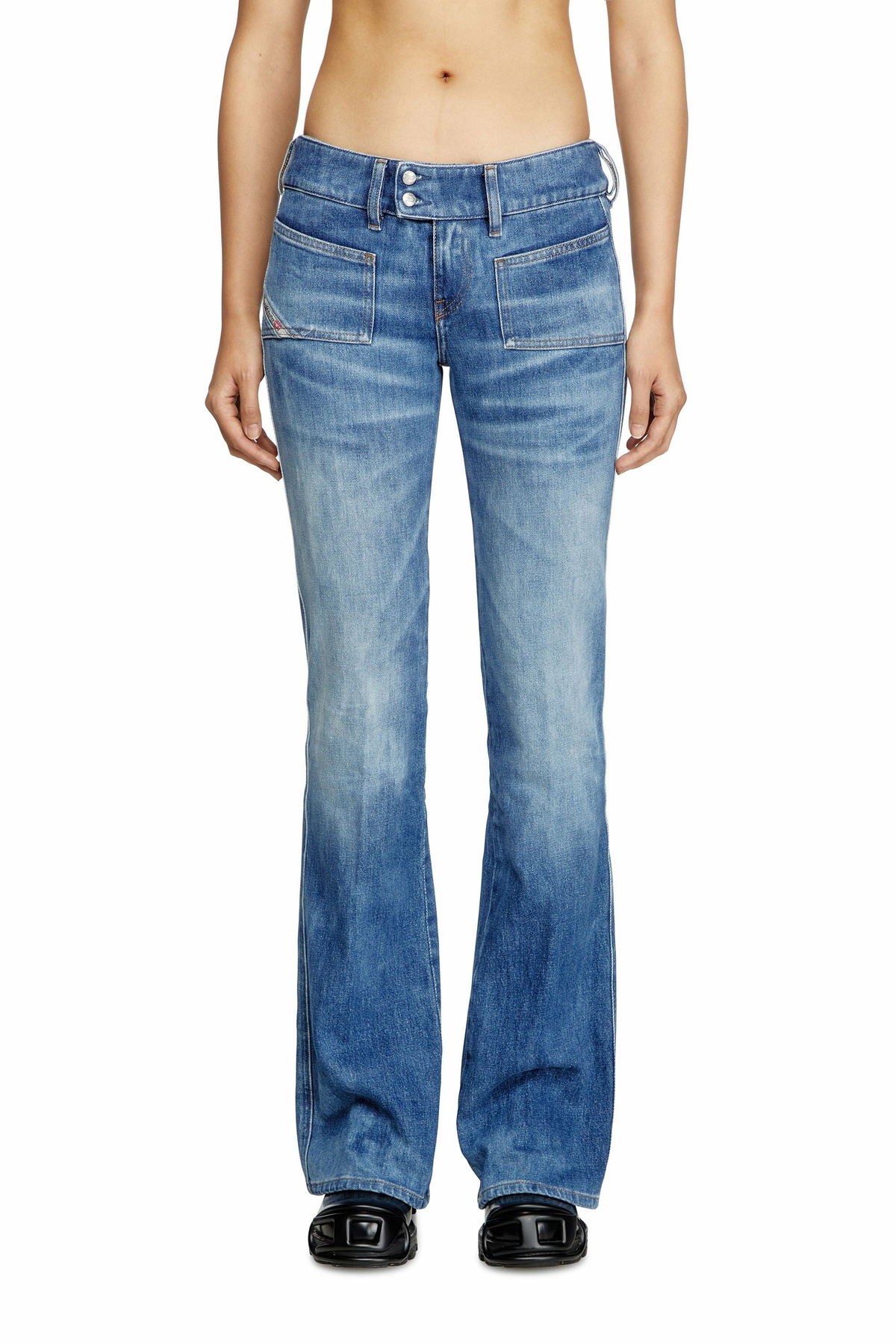 Diesel Bootcut Jeans - D-Hush - Jeans Womens in Blue Diesel