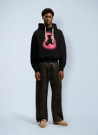 Palm Angels Spray Bear Loose Hooded Sweatshirt