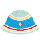 Casablanca Women's Crochet Hat in Blue Multi