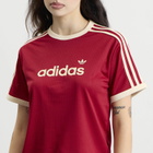 Adidas Women's Mesh T-Shirt in Team Victory Red/Warm Vanilla