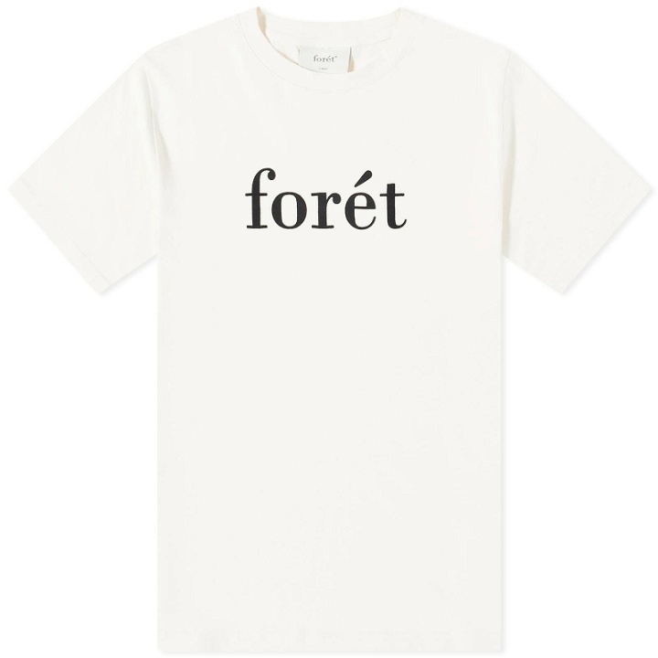 Photo: Foret Men's Resin Logo T-Shirt in Cloud/Black