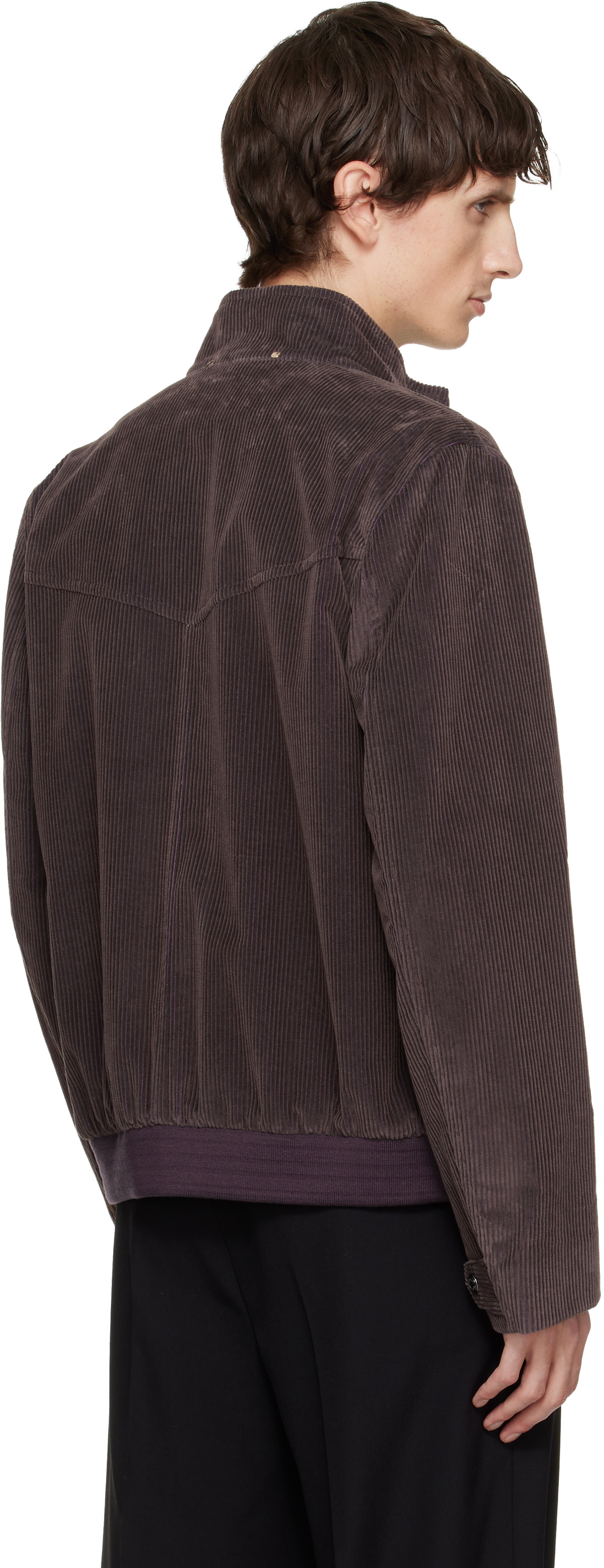 Paul Smith Brown Two-Tone Cotton Cord Bomber Jacket