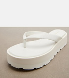 Gianvito Rossi Leather platform thong sandals