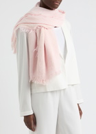 Eileen Fisher Striped Fine-knit Scarf - Pink - One Size