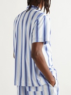 TEKLA - Striped Organic Cotton-Poplin Pyjama Shirt - Blue