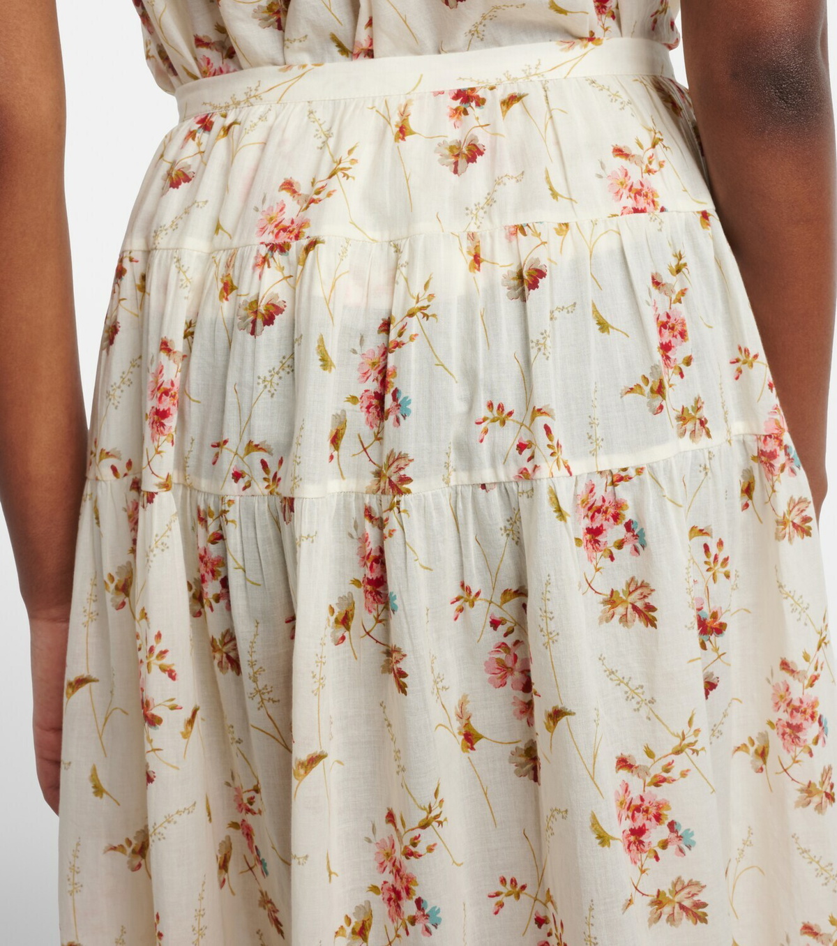 Dôen Marie floral cotton maxi skirt