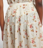 Dôen Marie floral cotton maxi skirt