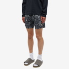 Moncler Men's Banadana Print Swim Short in Black