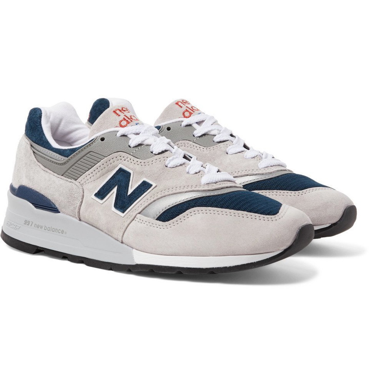 Photo: New Balance - 997V1 Suede and Mesh Sneakers - Men - Gray