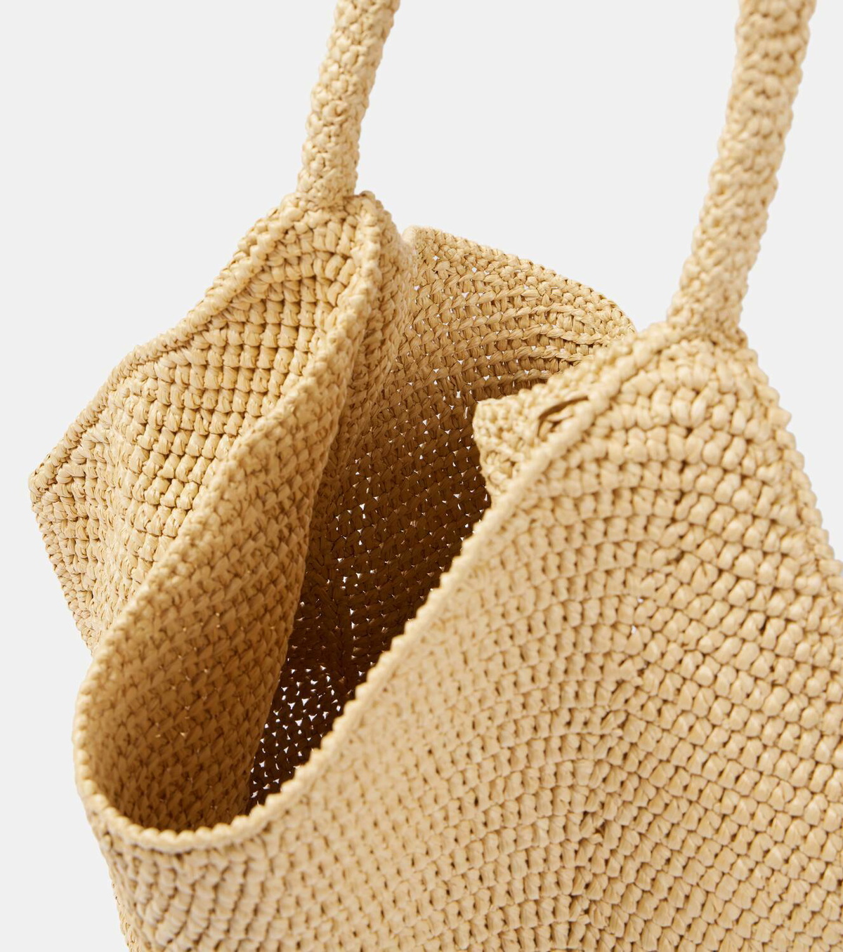 Khaite Lotus Medium raffia tote bag