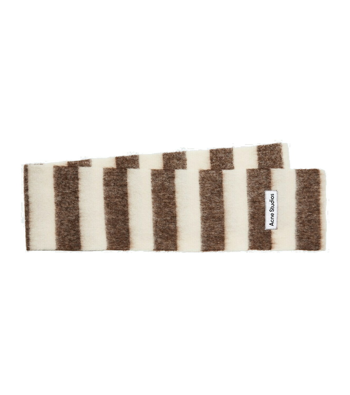 Photo: Acne Studios Striped alpaca, wool, and mohair-blend scarf