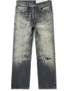 Neighborhood - Savage Deep-Basic Straight-Leg Distressed Selvedge Jeans - Gray