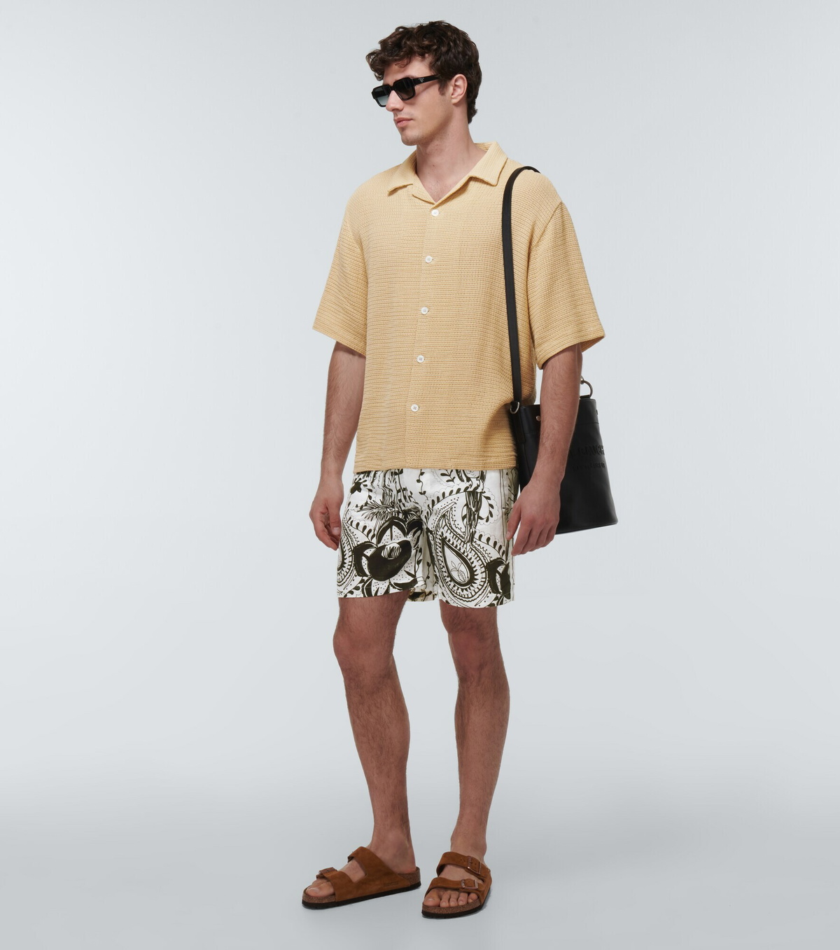 Alanui - Printed cotton and linen shorts