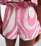 Pucci Marmo cotton-blend terry shorts