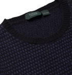 Incotex - Birdseye Virgin Wool-Jacquard Sweater - Blue