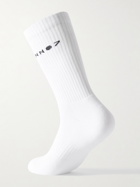 NN07 - Three-Pack Logo-Jacquard Ribbed Cotton-Blend Socks