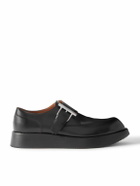 McQueen - Leather Monk-Strap Brogues - Black