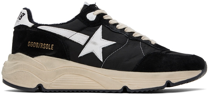 Photo: Golden Goose Black & Off-White Running Sole Sneakers