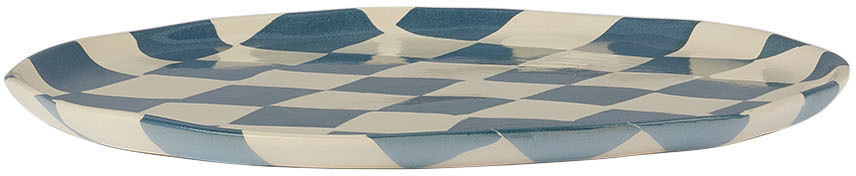 Henry Holland Studio Blue & White Check Dinner Plate