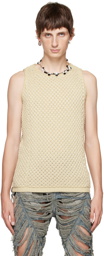 Isa Boulder Off-White Thicklace Tank Top