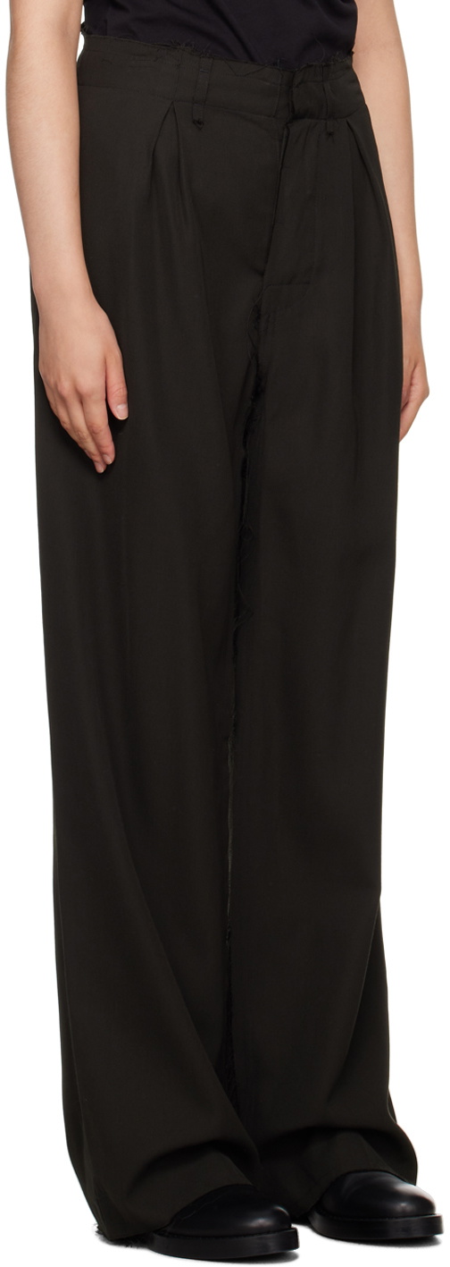 AIREI Black Pleated Trousers
