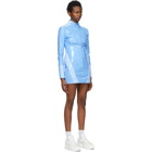 adidas x IVY PARK Blue Latex Full-Zip Dress