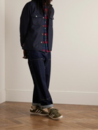 Portuguese Flannel - Wool-Tweed Overshirt - Blue