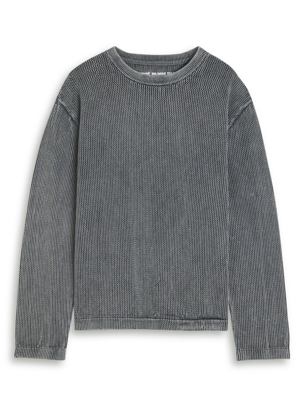 Photo: Mki Miyuki Zoku Pigment Open-knit Cotton T-shirt Grey