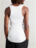 Neighborhood - Two-Pack Logo-Print Ribbed Cotton-Jersey Tank Tops - White