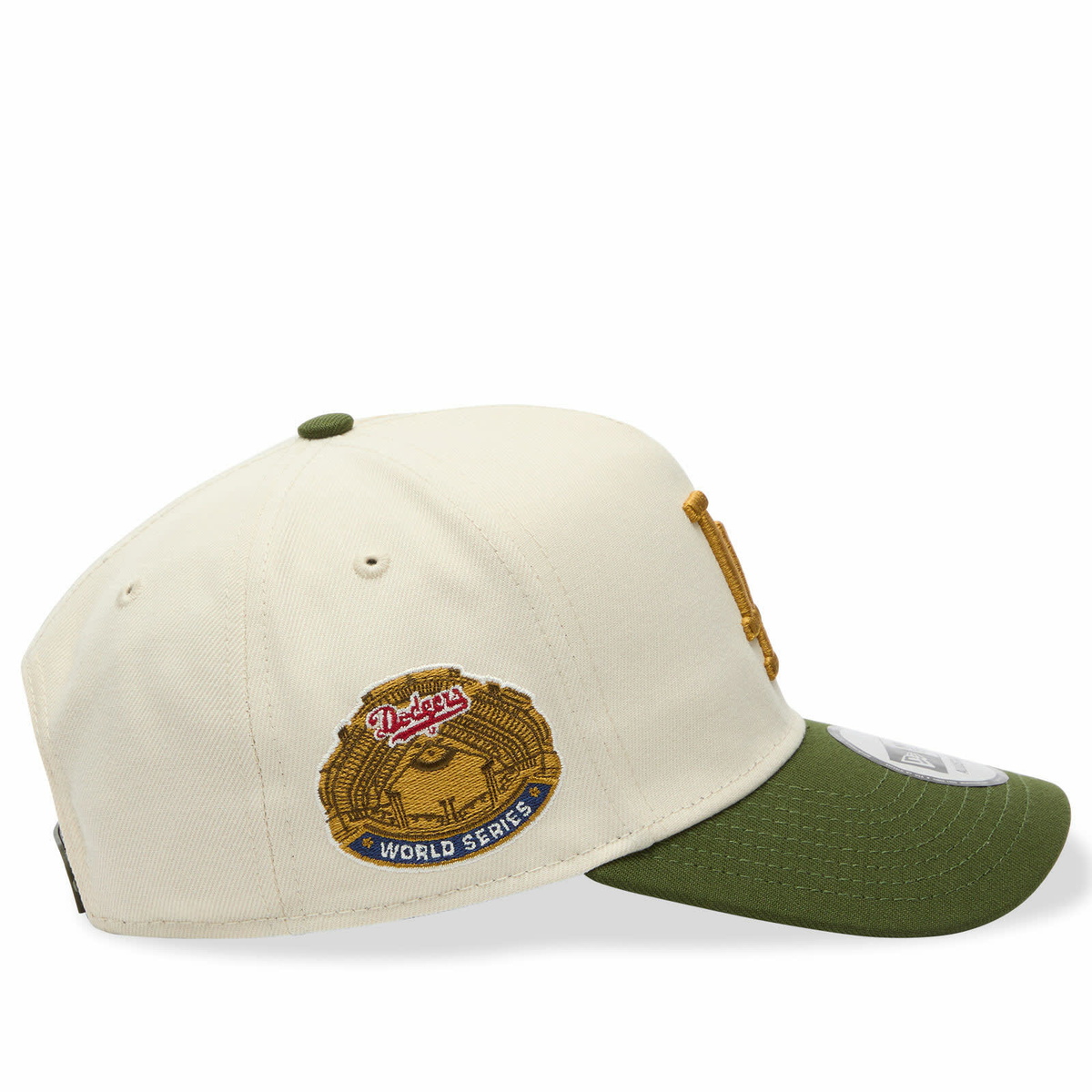 New Era LA Dodgers WS Patch 9Forty E-Frame in Green 