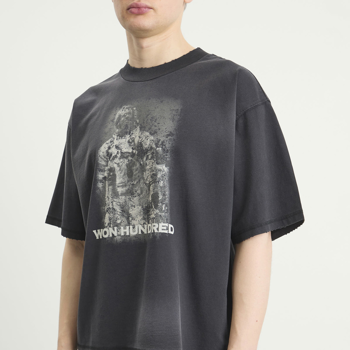 Won Hundred Men's Houston Astro T-shirt in Washed Black
