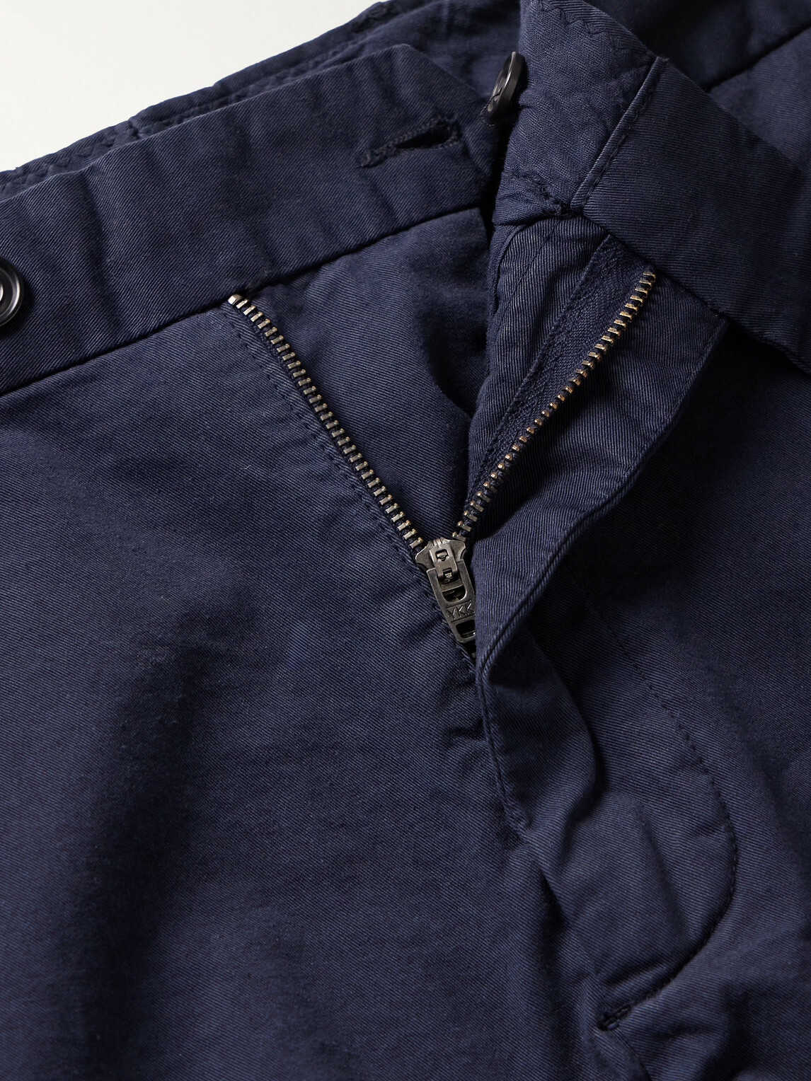 Hartford - Taylor Straight-Leg Cotton-Gabardine Trousers - Blue