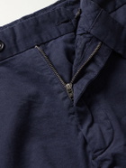Hartford - Taylor Straight-Leg Cotton-Gabardine Trousers - Blue