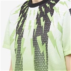 Neil Barrett Men's Thunderbolt Football T-Shirt in Green/Black/White