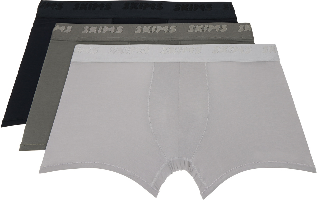 SKIMS Three-Pack Multicolor SKIMS Stretch 3 Boxer Briefs