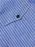 L.E.J - Striped Organic Cotton Oxford Shirt - Blue