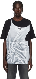 Balmain Black Tank Top Print T-shirt