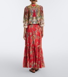 Etro Printed cotton maxi skirt