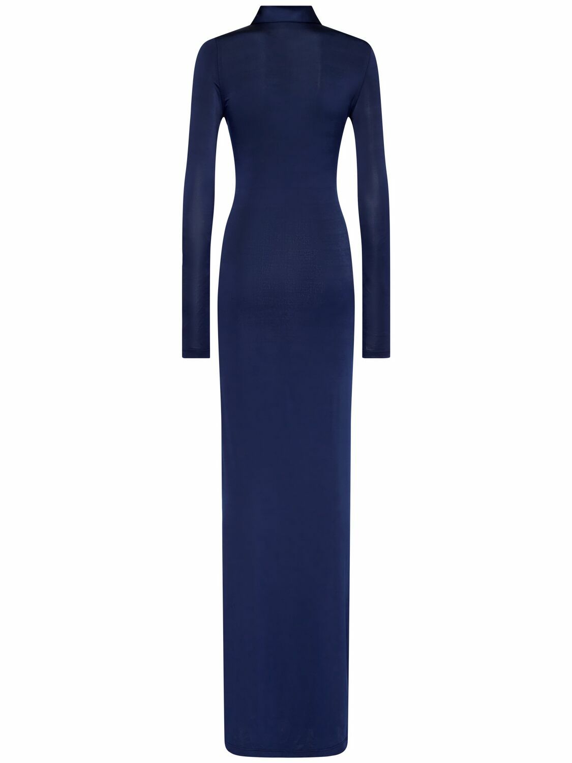 blue balenciaga dress Satin-jacquard midi dress - blue