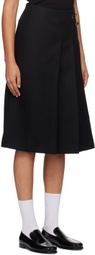 Dunst Black Belted Midi Skirt