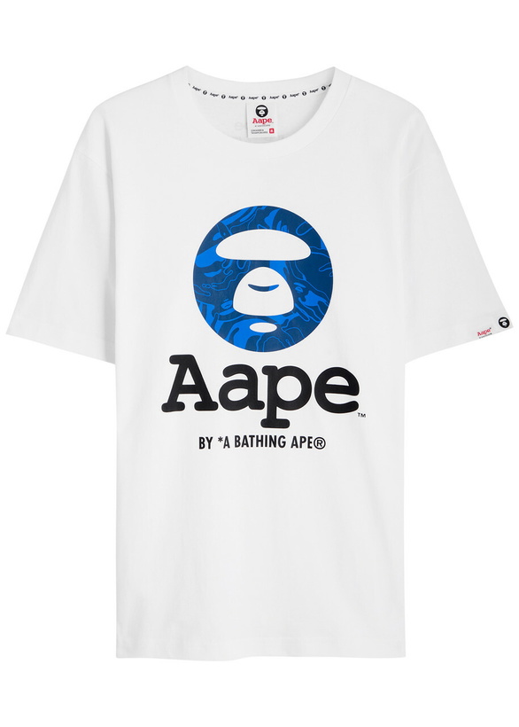 Photo: Aape Moonface Logo-printed Cotton T-shirt White